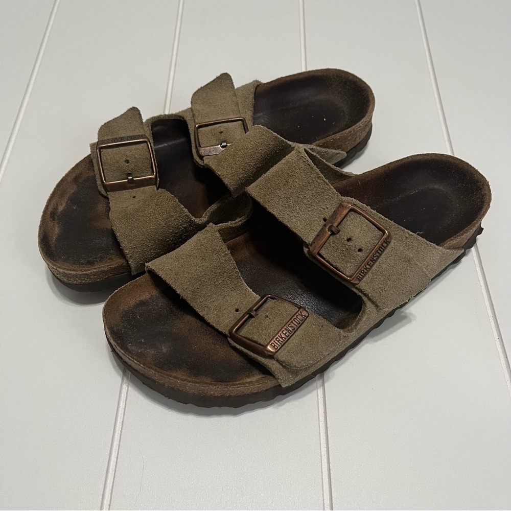 Birkenstock Leather Slip On Sandal Size 38